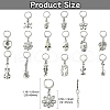 32Pcs 16 Style Alloy Pendant Locking Stitch Markers HJEW-CJ00044-2