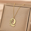 Flower Letter Stainless Steel Initial Pendant Necklaces for Women Men FS-WGF85E2-01-1