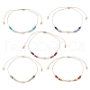 Chakra Theme Adjustable Natural Mixed Gemstone Braided Bead Bracelets for Women BJEW-JB11619-2