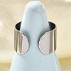 316 Surgical Stainless Steel Open Cuff Rings RJEW-F170-01P-03-5
