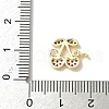 Brass Pave Green and Orchid Cubic Zirconia Cherry Connector Charms KK-I276-47B-G-3