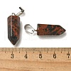 Natural Mahogany Obsidian Pendants G-Z067-07P-17-4
