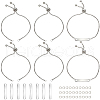 SUNNYCLUE 10Pcs Adjustable 304 Stainless Steel Slider Bracelet Making DIY-SC0026-30B-1
