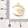 Brass Micro Pave Clear Cubic Zirconia Pendants KK-T075-49G-3