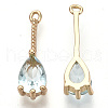 Transparent Glass Pendants X-GLAA-R212-13D-2