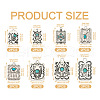 16Pcs 8 Styles Synthetic Turquoise Pendants FIND-TA0003-26-4