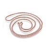 304 Stainless Steel Box Chain Necklaces X-NJEW-P244-01RG-1