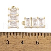 Brass Micro Pave Clear Cubic Zirconia Pendants KK-L212-08G-3