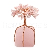 Natural Rose Quartz Chips Tree Decorations PW-WG57646-01-1