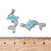 Brass Micro Pave Cubic Zirconia with Enamel Pendants KK-Z103-08P-02-3