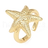 Ocean Theme Brass Cuff Rings RJEW-C135-01G-01-4