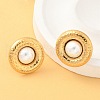 304 Stainless Steel Plastic Stud Earrings EJEW-D309-02G-3