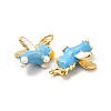 Rack Plating Brass Enamel Pendants KK-A177-20G-02-3