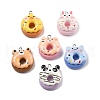 Cute Animal Theme Opaque Resin Pendants RESI-S020-01P-1