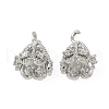 Brass Micro Pave Cubic Zirconia Peg Bails KK-V015-31P-1
