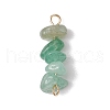 30Pcs 30 Styles 304 Mixed Gemstone Chip Beaded Connector Charms PALLOY-JF02873-01-4