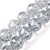 Transparent Electroplate Glass Beads Strands EGLA-N002-34F-F03-1