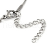 304 Stainless Steel Snake Chain Anklets AJEW-G024-07P-3