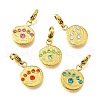 304 Stainless Steel Micro Pave Rhinestonea Pendants STAS-K263-78G-1