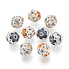 Round Brass Rhinestone Beads KK-Q080-01C-S-1
