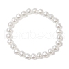 2Pcs ABS Plastic Imitation Pearl Beaded Stretch Bracelets BJEW-JB11909-3