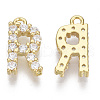 Brass Micro Pave Cubic Zirconia Charms KK-T060-05-R-G-NF-2
