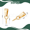 Unicraftale 50Pcs 304 Stainless Steel Screw Eye Pin Peg Bails FIND-UN0001-24-4