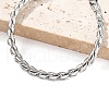 304 Stainless Steel Rope Chain Bracelets for Men Women BJEW-Q038-04P-2