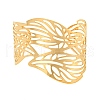Ion Plating(IP) 304 Stainless Steel Hollow Open Cuff Bangles BJEW-S151-01G-07-2
