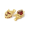 Brass & Glass Pendants KK-F900-01G-3