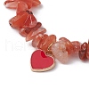 Heart Alloy Enamel Charm Bracelet BJEW-JB10019-4