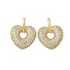 Brass Micro Pave Cubic Zirconia Pendants KK-K293-47C-G-1