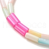 Rainbow Color Dyed Natural Freshwater Shell Beads Strands SHEL-G018-02A-3