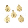 Rack Plating Brass Clear Cubic Zirconia Pendants KK-H431-48G-2