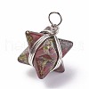 Natural Dragon Blood Stone Pendants G-I220-C06-1