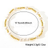 Bohemian Style Brass & Imitation Pearl Stretch Bracelets for Women YM3470-4