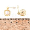 Brass Dangle Stud Earrings EJEW-P302-02G-5