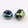 8/0 Electroplated Iris Round Glass Seed Beads X-SEED-A009-3mm-604-2