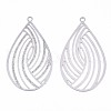Tarnish Resistant 304 Stainless Steel Filigree Pendants STAS-T057-06P-2