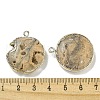 Electroplated Natural Druzy Agate Pendants G-A229-01-4