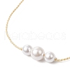 Shell Pearl Round Beaded Bracelets BJEW-JB11994-3