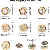  40Pcs 20 Styles Plastic Safety Brooches JEWB-NB0001-10-6