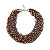 Glass Seed Bead Multi-strand Necklaces NJEW-H063-03G-2