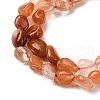 Natural Red Rabbit Fur Rutilated Quartz Beads Strands G-K395-A03-01-4