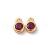 Brass Micro Pave Cubic Zirconia Pendants KK-Z112-12G-1