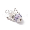 Angel Printed Porcelain Ceramic Pendants PALLOY-JF03359-01-4