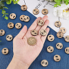 BENECREAT Undyed Wood Connectors Charms WOOD-BC0001-05-3