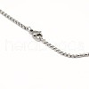 304 Stainless Steel Venetian Chain Necklace Making STAS-A028-N032P-3