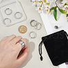 Unicraftale 3Pcs 3 Size 304 Stainless Steel Grooved Finger Ring Settings STAS-UN0057-11A-4