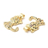 Brass Micro Pave Cubic Zirconia Pendants ZIRC-L103-021G-2